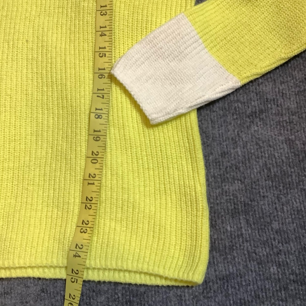 Talbots Women’s Cotton Blend Yellow Sweater Size Mp Knit  Pullover Sweater - Picture 5 of 8
